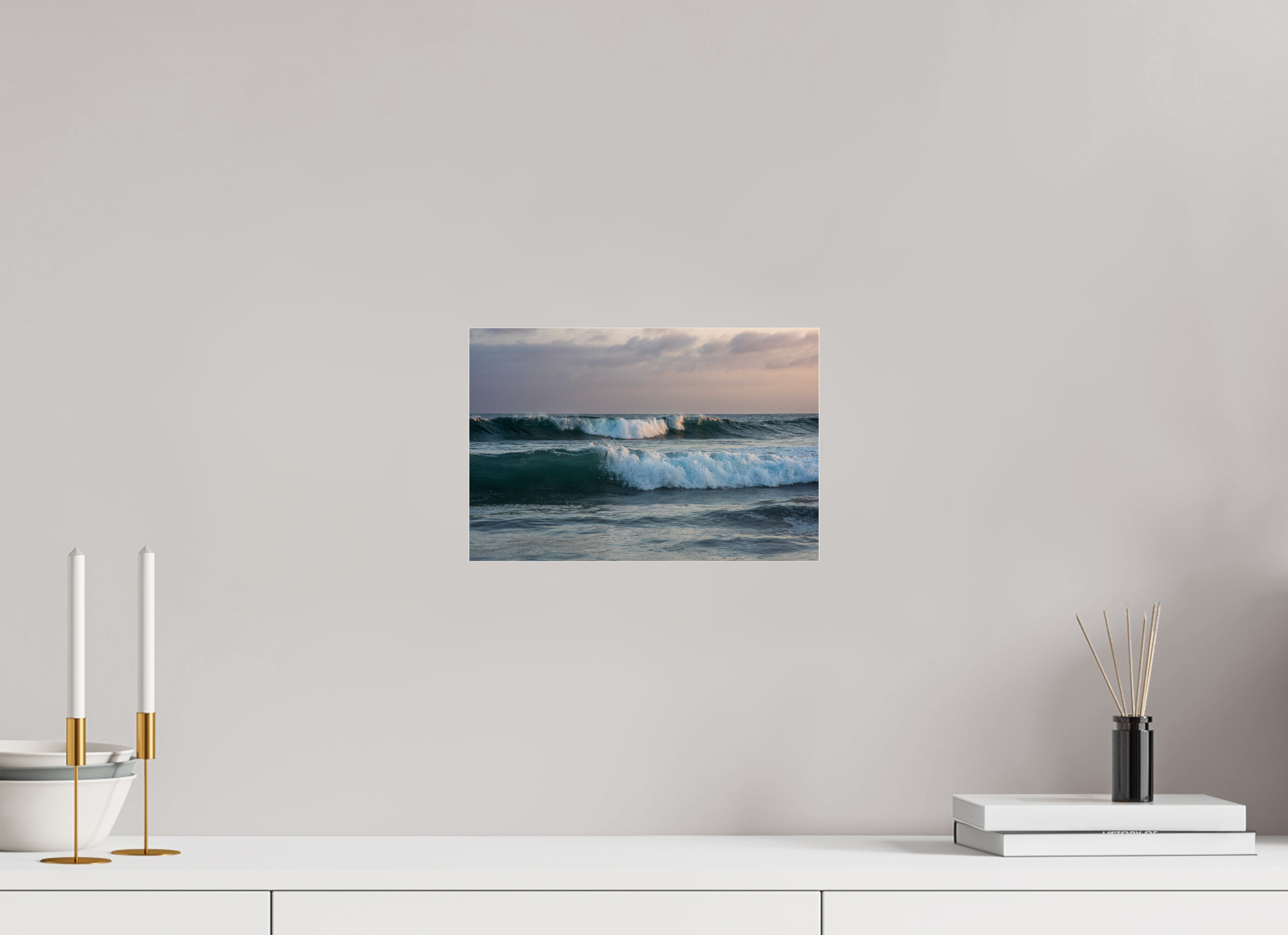 Crashing Waves at Sunset