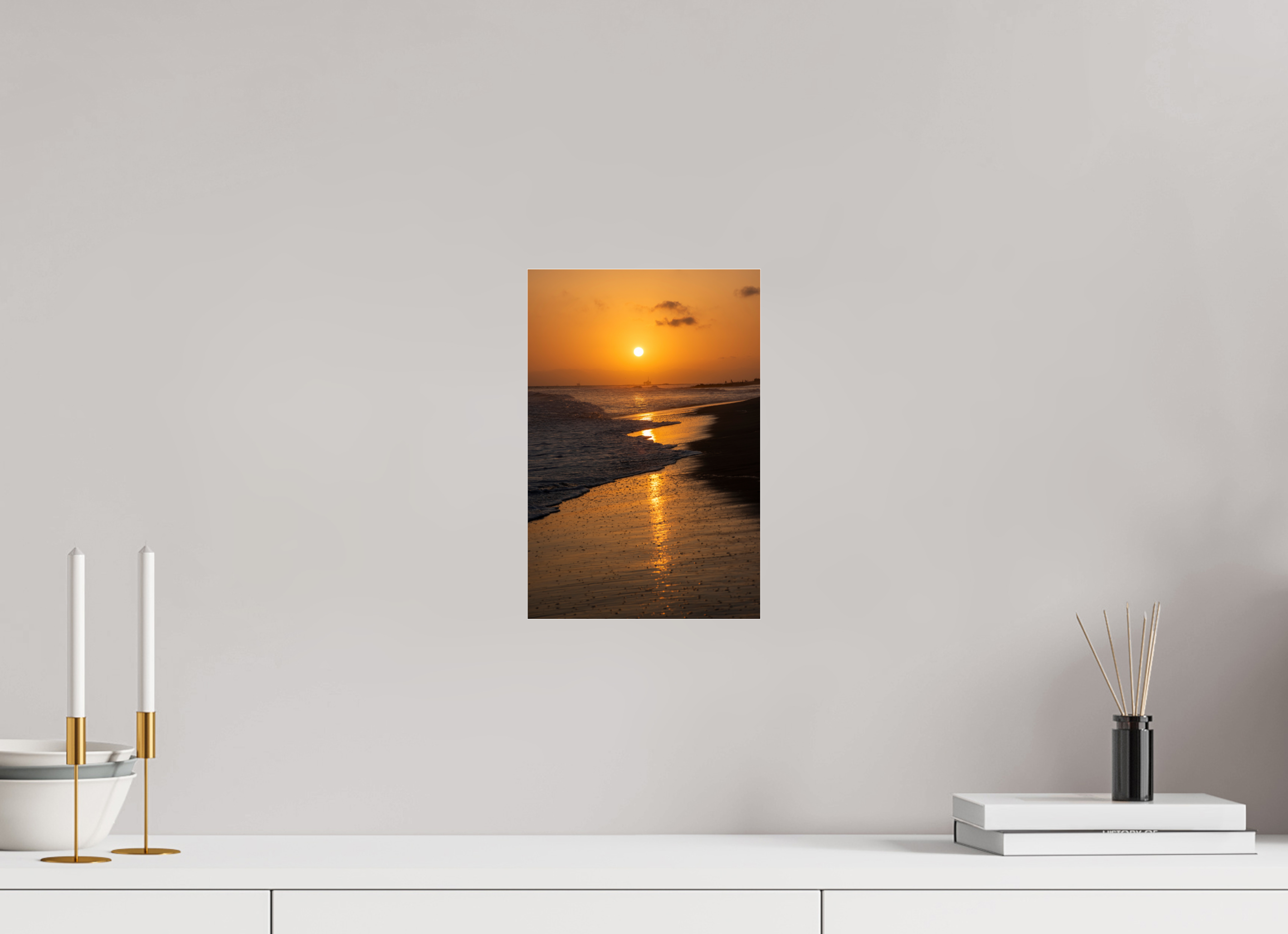 Golden Setting Sun in Newport Beach