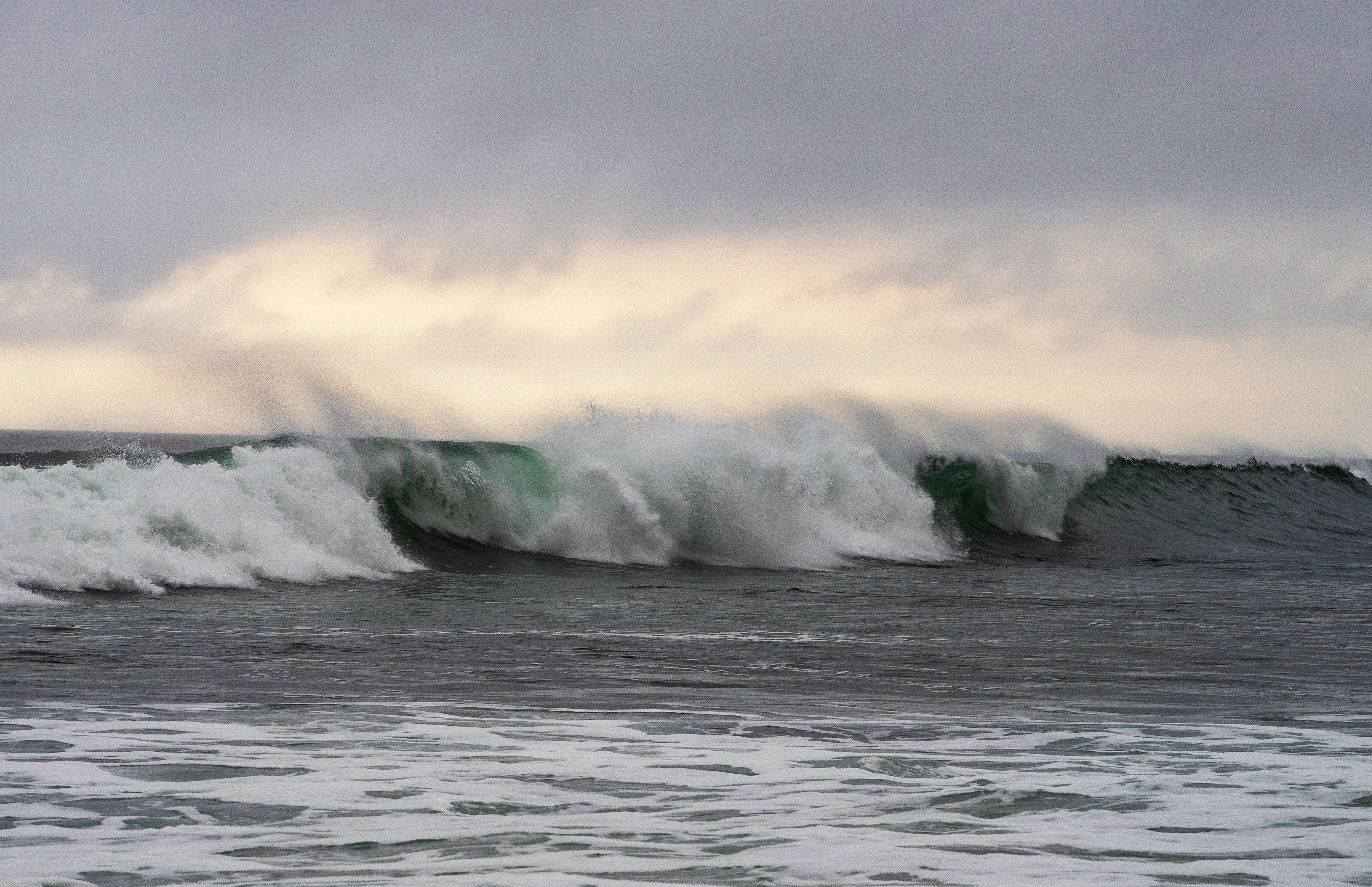 Crashing Waves at Crystal Cove Sunset