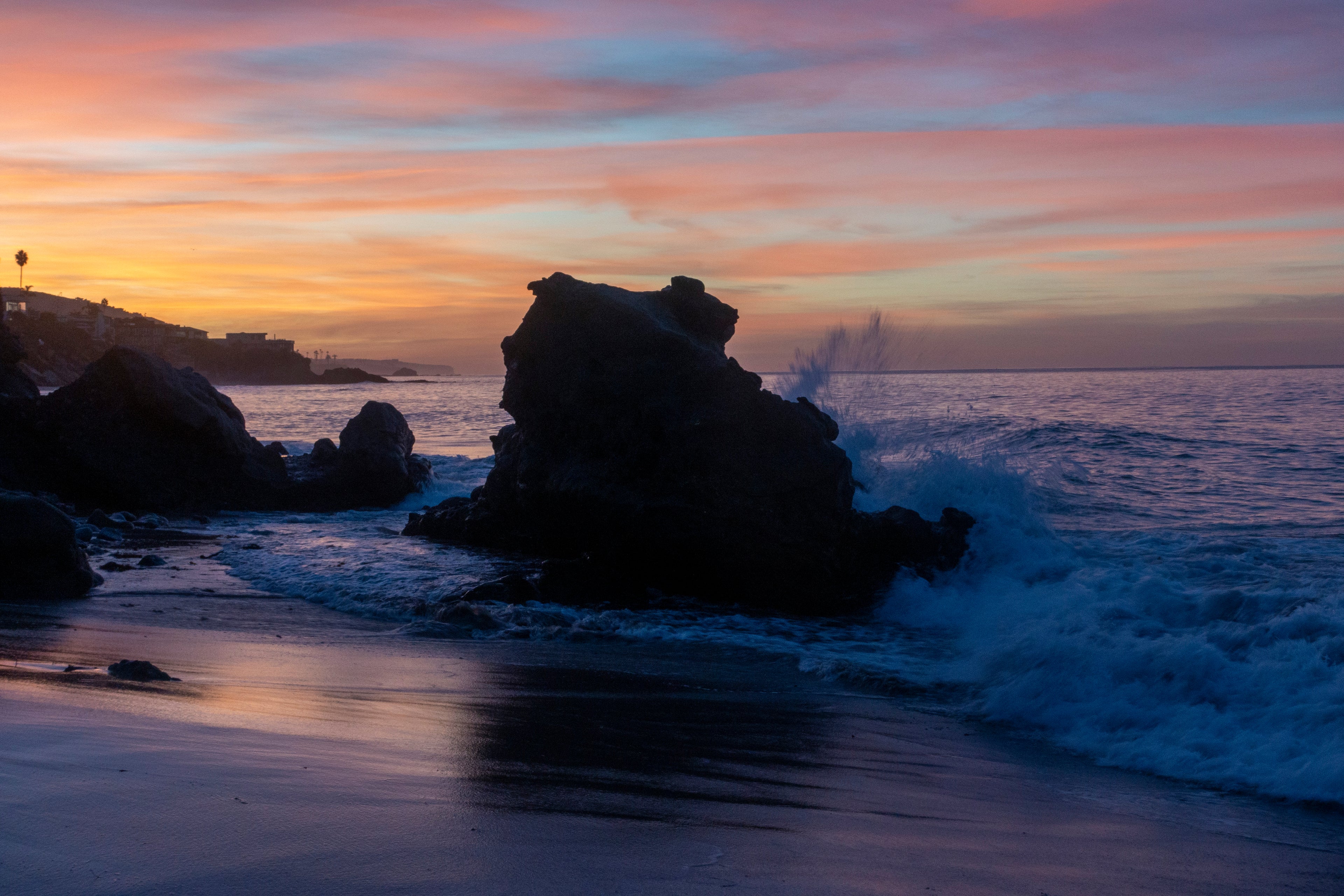 Laguna Beach Sunrise Mounted Print