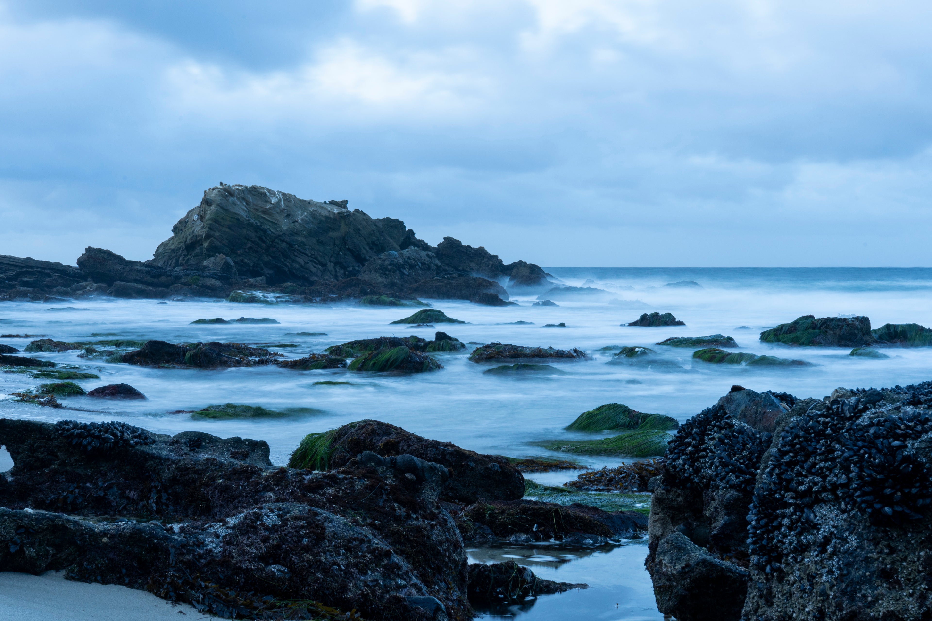 Misty Ocean at Dawn in Laguna Beach
