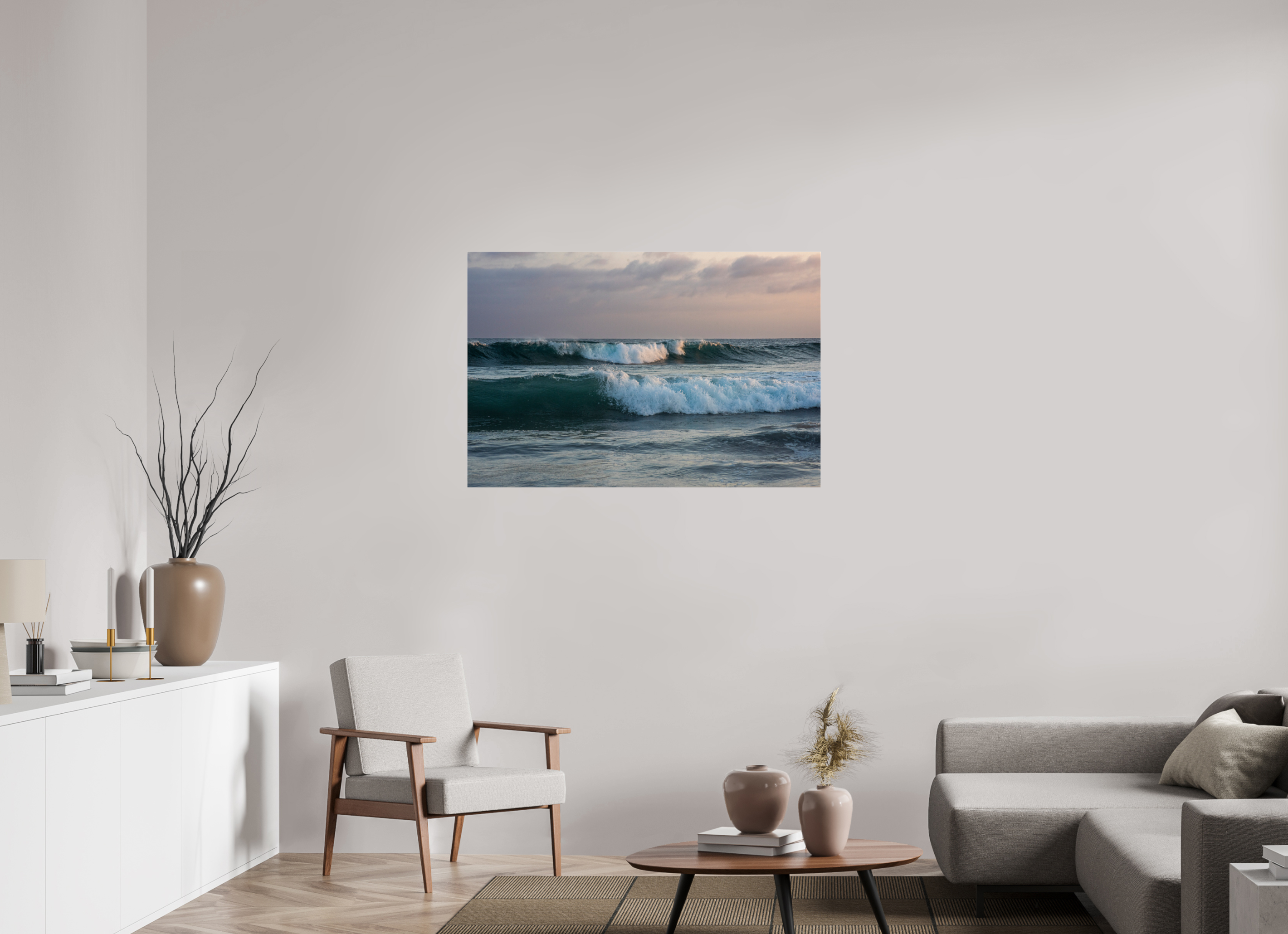 Crashing Waves at Sunset