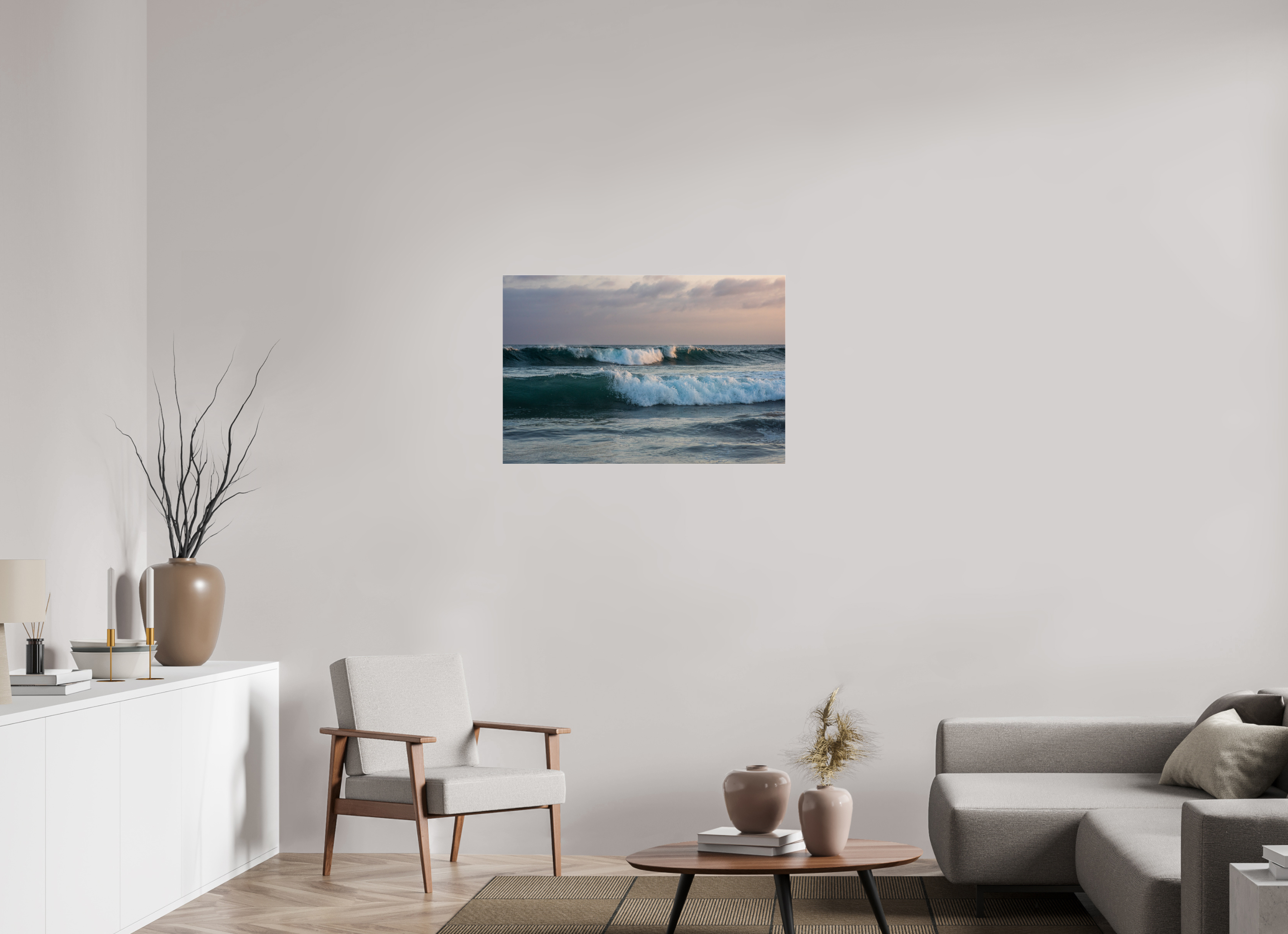 Crashing Waves at Sunset