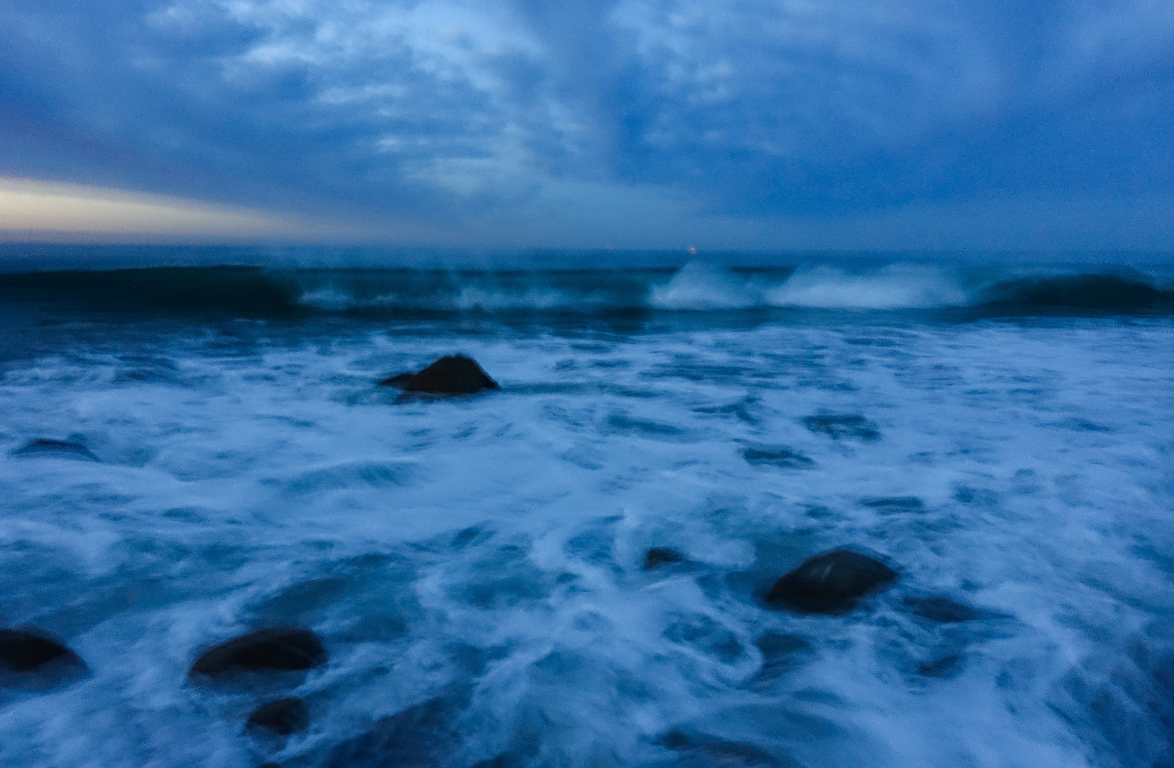 Abstract Waves at Dawn-El Refugio State Beach
