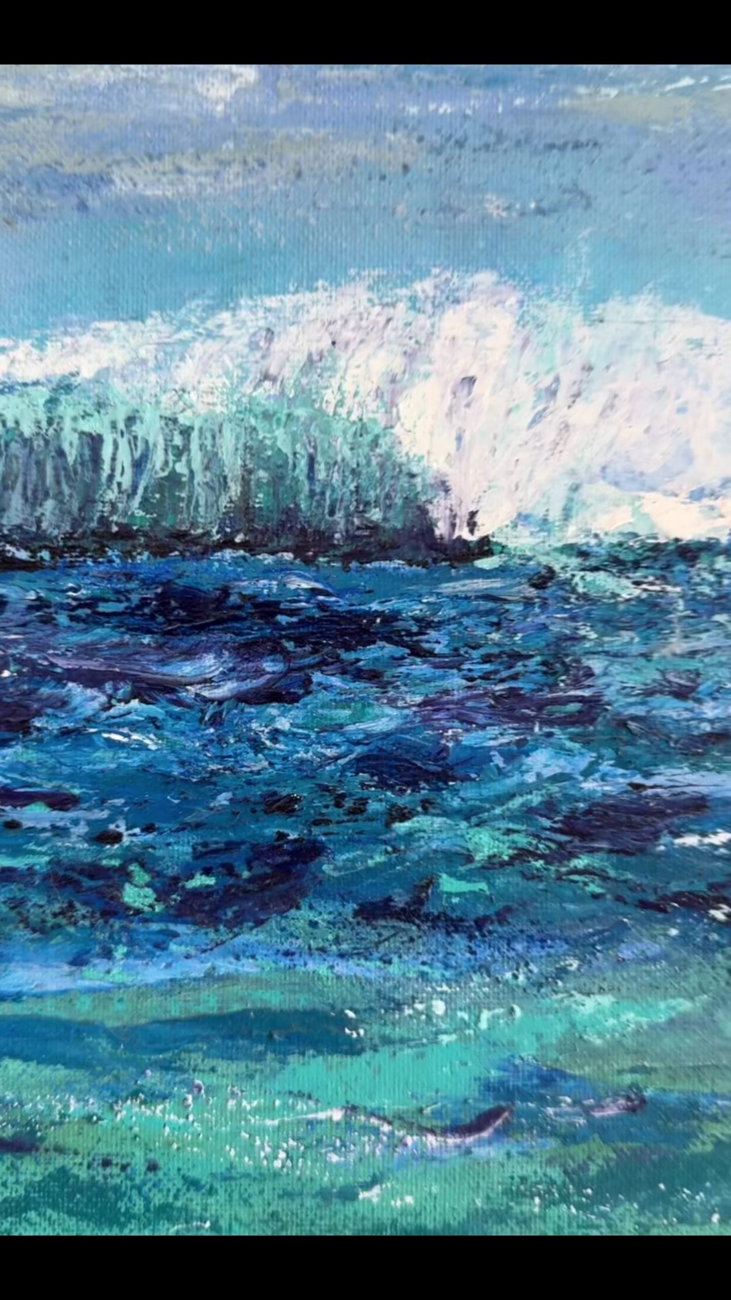 Original Abstract Oceanscape Painting