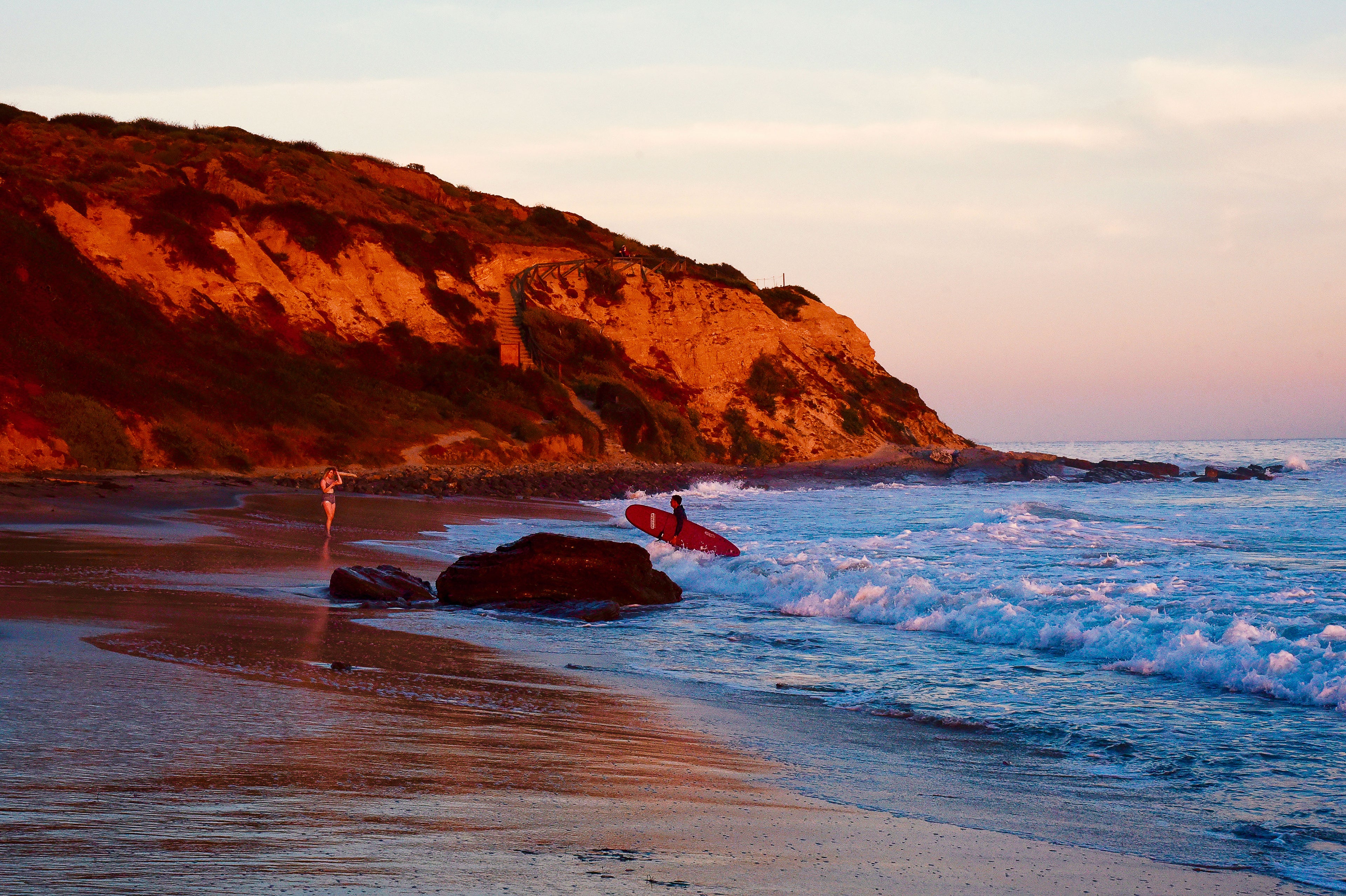 Deep Red Crystal Cove Sunset